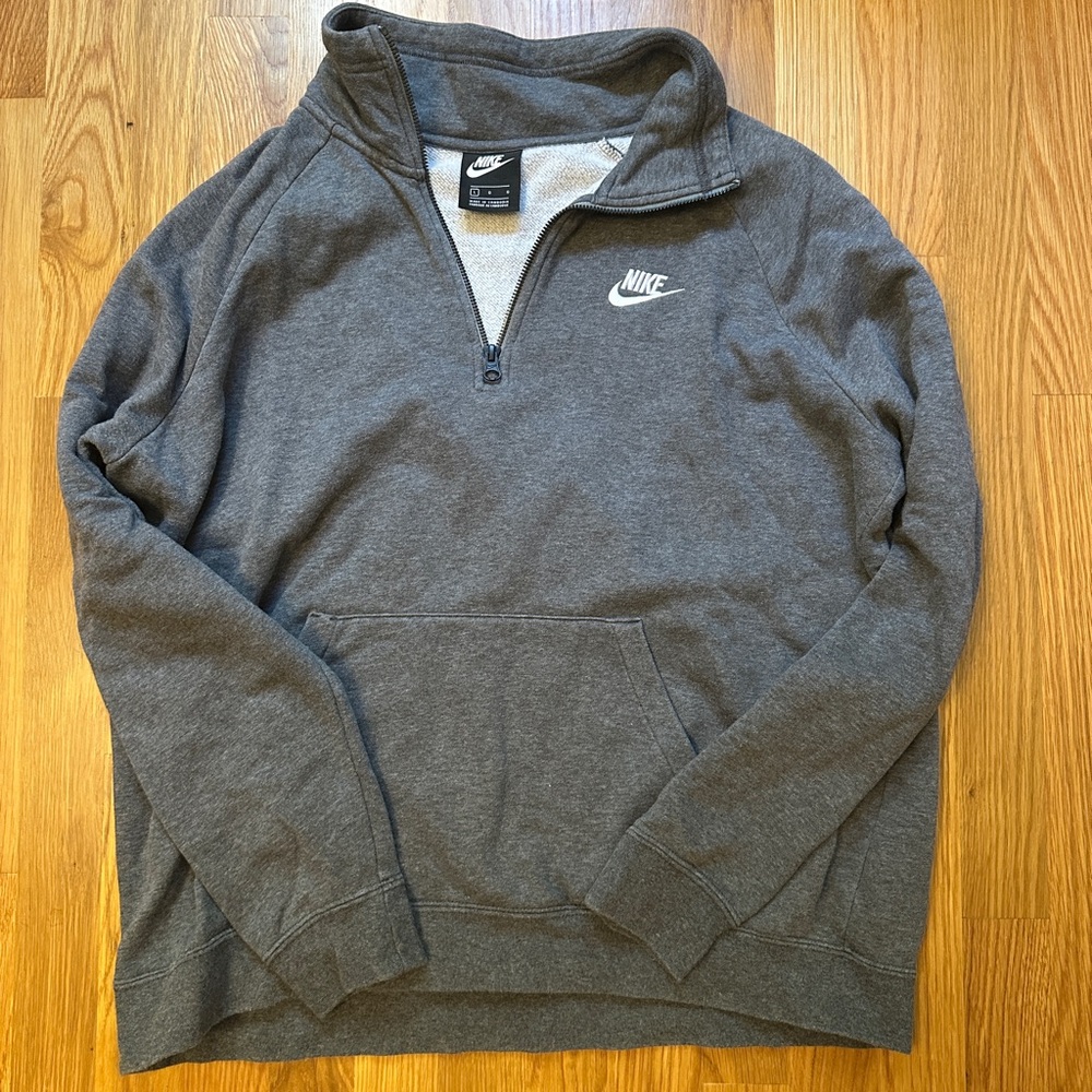 Nike Charcoal Zip-Up Sweatshirt